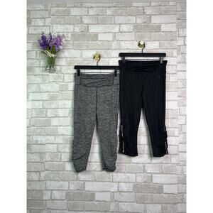 TWO Tangerine Crop Leggings